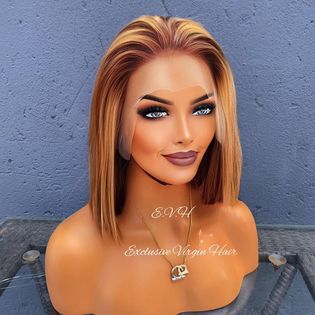 12" Highlighted HD Full Frontal Wigs (4/27) with Customized Hair Line