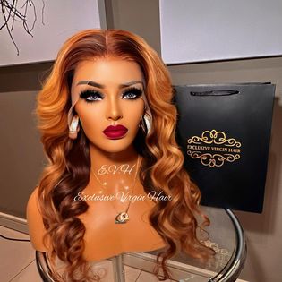16" Full HD Frontal  Wigs Bleached & Straight with Customized Hairline